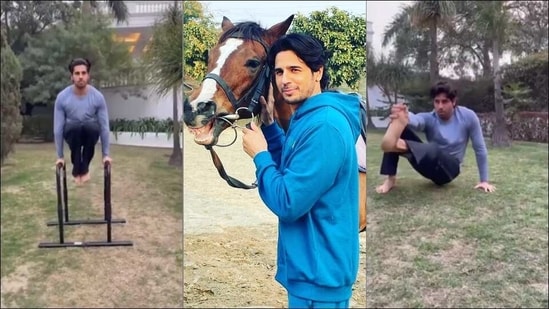 Sidharth Malhotra’s fitness video from Lucknow is about building core strength(Instagram/sidmalhotra)