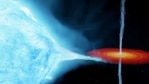 An artist's impression of the Cygnus X-1 system, with a so-called stellar-mass black hole orbiting a companion star some 7,200 light years from Earth.(via REUTERS)