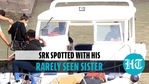 Shah Rukh Khan & his sister get into a ferry at Mumbai's Gateway of India Shah Rukh Khan & his sister get into a ferry at Mumbai's Gateway of India