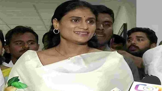 Andhra Pradesh Chief Minister YS Jagan Mohan Reddy's sister YS Sharmila. (ANI Photo)