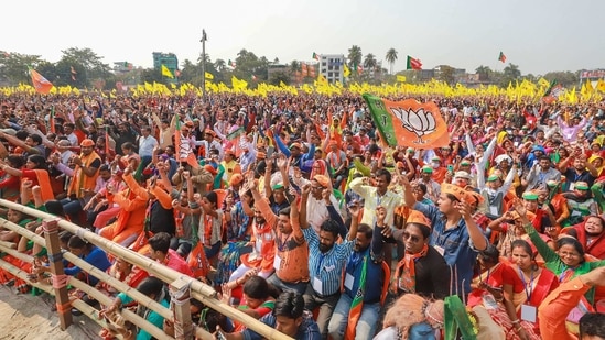BJP supporters attend a pbulic meeting addressed by Union Home Minister Amit Shah in Cooch Behar, Thursday, Feb. 11, 2021. (PTI/ Representative Image) BJP supporters attend a pbulic meeting addressed by Union Home Minister Amit Shah in Cooch Behar, Thursday, Feb. 11, 2021. (PTI/ Representative Image)