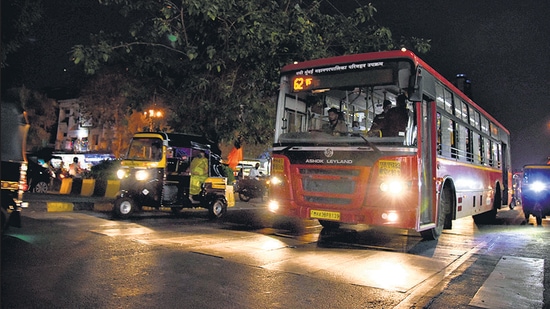 Navi Mumbai Municipal Transport (NMMT) has plans to have more environment-friendly buses in 2021-22. (Bachchan Kumar/HT photo) Navi Mumbai Municipal Transport (NMMT) has plans to have more environment-friendly buses in 2021-22. (Bachchan Kumar/HT photo)