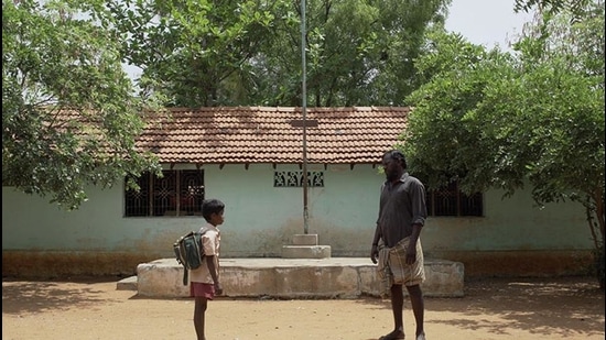 Pebbles, about an alcoholic man and his little son, is set in a drought-struck village near Madurai . (Image courtesy Rowdy Pictures)