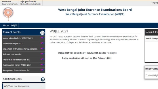 WBJEE 2021 registration.(Screengrab)