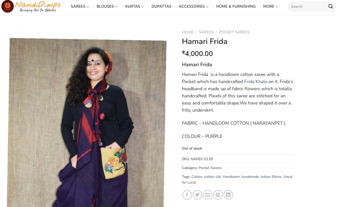 VIdya Balan's saree is worth ₹4k (nandidimps.com) VIdya Balan's saree is worth ₹4k (nandidimps.com)