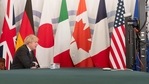 Britain's Prime Minister Boris Johnson hosts a virtual meeting of G7 leaders in the Cabinet Room at Downing Street in London. (AFP) Britain's Prime Minister Boris Johnson hosts a virtual meeting of G7 leaders in the Cabinet Room at Downing Street in London. (AFP)