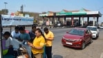 People register for FASTag at a Taswade toll plaza on the Pune-Bangalore national highway, in Karad on February 17.(PTI Photo) People register for FASTag at a Taswade toll plaza on the Pune-Bangalore national highway, in Karad on February 17.(PTI Photo)