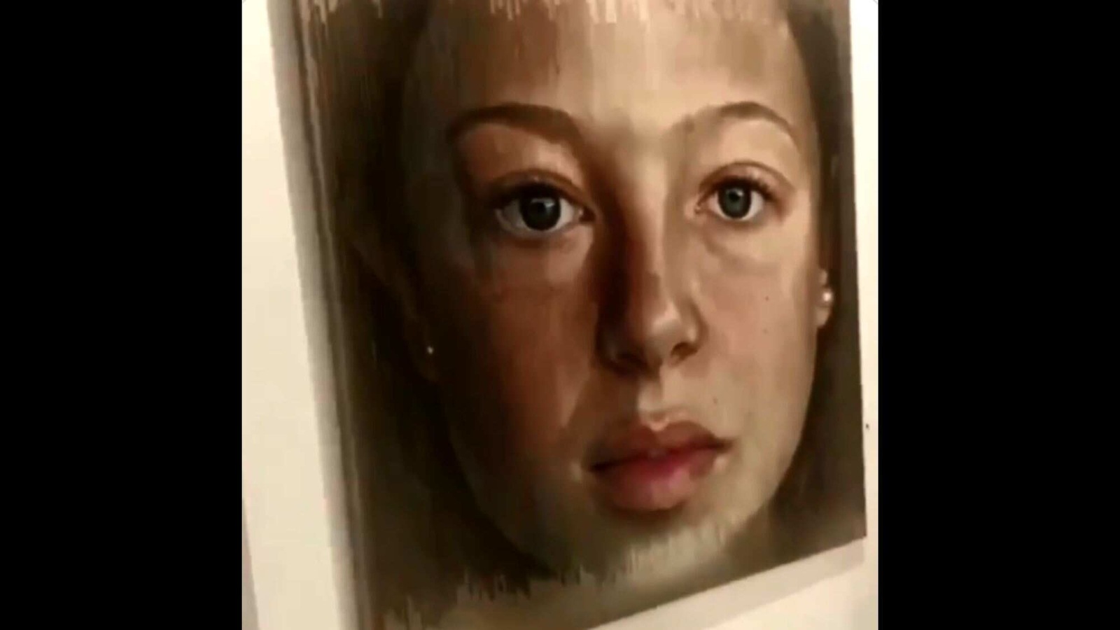 Painting portrays a ‘lifetime’ as you move around it. Video wows people