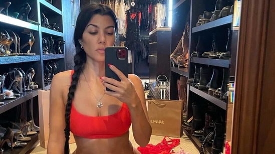 After Kim Kylie Kendall Kourtney Kardashian Shares Own Lingerie Picture Hindustan Times