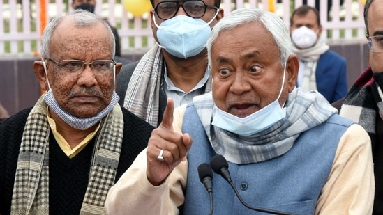 Bihar Chief Minister Nitish Kumar speaks to the media person after the inauguration of R-Block-Digha four-lane Road, in Patna. (ANI/ File photo) Bihar Chief Minister Nitish Kumar speaks to the media person after the inauguration of R-Block-Digha four-lane Road, in Patna. (ANI/ File photo)