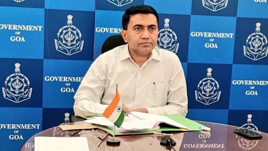 Goa chief minister Dr Pramod Sawant attends the Governing Council Meeting of NITI Aayog chaired by PM Narendra Modi via video conferencing in Panaji on Saturday. (ANI PHOTO). Goa chief minister Dr Pramod Sawant attends the Governing Council Meeting of NITI Aayog chaired by PM Narendra Modi via video conferencing in Panaji on Saturday. (ANI PHOTO).