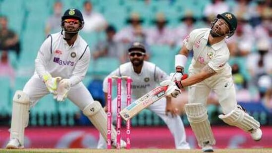 Australia's Matthew Wade, right, watches as he hits the ball to India's Jasprit Bumrah to be out caught during play on day two of the third cricket test between India and Australia at the Sydney Cricket Ground.(AP) Australia's Matthew Wade, right, watches as he hits the ball to India's Jasprit Bumrah to be out caught during play on day two of the third cricket test between India and Australia at the Sydney Cricket Ground.(AP)