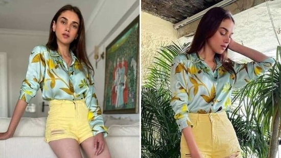 Aditi Rao Hydari in a stunning floral print and summery colours(Instagram/aditiraohydari )