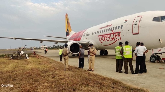 An Air India Express spokesperson confirmed that “a minor accident” had taken place to the aircraft at the Vijayawada airport and all the passengers are safe. (HT PHOTO) An Air India Express spokesperson confirmed that “a minor accident” had taken place to the aircraft at the Vijayawada airport and all the passengers are safe. (HT PHOTO)