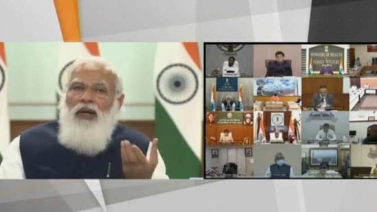 Prime Minister Narendra Modi addressing the sixth meeting of the Governing Council of NITI Aayog. (BJPlive/Twitter ) Prime Minister Narendra Modi addressing the sixth meeting of the Governing Council of NITI Aayog. (BJPlive/Twitter )