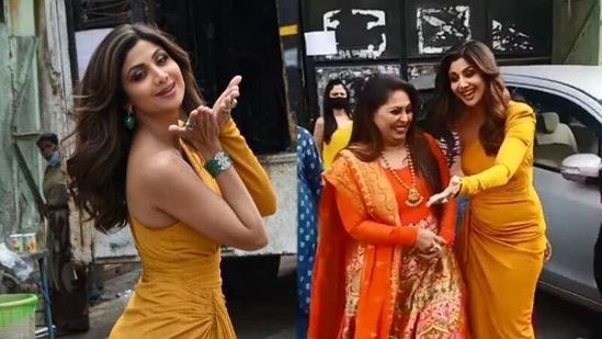 Shilpa Shetty post the promo shoot of her show Super Dancer Chapter 4.