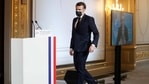 French President Emmanuel Macron arrives a video-conference meeting ahead of 2021 Munich Security Conference at the Elysee palace in Paris,(AP) French President Emmanuel Macron arrives a video-conference meeting ahead of 2021 Munich Security Conference at the Elysee palace in Paris,(AP)