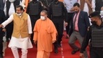 UP CM Yogi Adityanath arrives for the inauguration of Ram Ghat and Gorakhnath Ghat on the banks of Rapti River in Gorakhpur.(PTI/ Representative image) UP CM Yogi Adityanath arrives for the inauguration of Ram Ghat and Gorakhnath Ghat on the banks of Rapti River in Gorakhpur.(PTI/ Representative image)