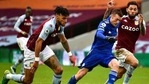 Aston Villa's Tyrone Mings, left, and Aston Villa's Douglas Luiz, right, challenge Leicester's Jamie Vardy during the English Premier League soccer match between Aston Villa and Leicester City at Villa Park in Birmingham, England, Sunday, Feb. 21, 2021. (AP Photo/Rui Vieira, Pool)(AP) Aston Villa's Tyrone Mings, left, and Aston Villa's Douglas Luiz, right, challenge Leicester's Jamie Vardy during the English Premier League soccer match between Aston Villa and Leicester City at Villa Park in Birmingham, England, Sunday, Feb. 21, 2021. (AP Photo/Rui Vieira, Pool)(AP)