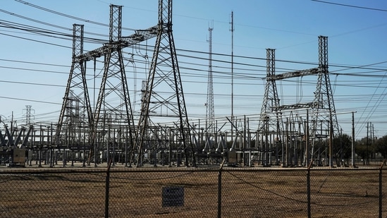 An electrical substation is seen after winter weather caused electricity blackouts in Houston, Texas, US(Reuters File Photo )