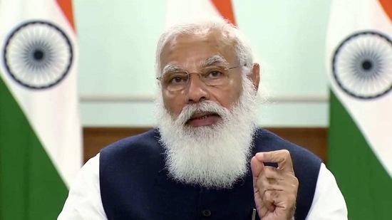 Prime Minister Narendra Modi addresses at the 6th meeting of Governing Council of NITI Aayog, via video conferencing, in New Delhi on Saturday. (ANI Photo ) Prime Minister Narendra Modi addresses at the 6th meeting of Governing Council of NITI Aayog, via video conferencing, in New Delhi on Saturday. (ANI Photo )