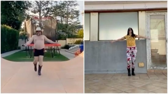 Katrina Kaif has shared a video of herself, recreating Jack Black's moves.