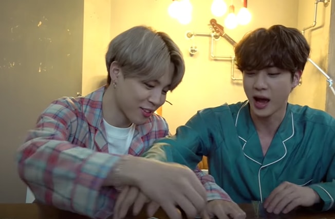 Jimin and Jin from the latest Bangtan Bomb video.