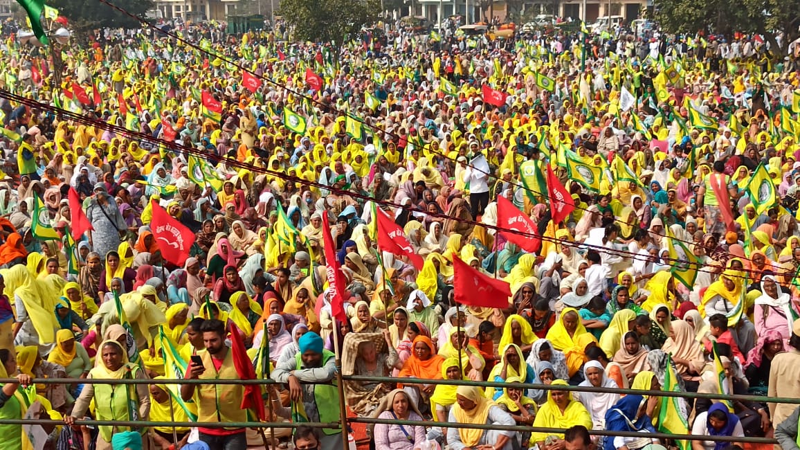 Maha Kisan rally in Barnala, Punjab. (Sanjeev Kumar/Hindustan Times) Maha Kisan rally in Barnala, Punjab. (Sanjeev Kumar/Hindustan Times)