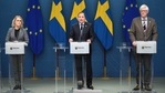 (L-R) Sweden's Minister of Social Affairs Lena Hallengren, Prime Minister Stefan Lofven and the Swedish Public Health Agency's Secretary General Johan Carlsson attend a press conference.(AFP) (L-R) Sweden's Minister of Social Affairs Lena Hallengren, Prime Minister Stefan Lofven and the Swedish Public Health Agency's Secretary General Johan Carlsson attend a press conference.(AFP)