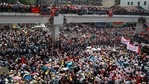 "European Union stands ready to adopt restrictive measures targeting those directly responsible," the EU foreign ministers said. In picture - People protest at Yangon city in Myanmar.(AP) "European Union stands ready to adopt restrictive measures targeting those directly responsible," the EU foreign ministers said. In picture - People protest at Yangon city in Myanmar.(AP)
