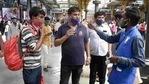The civic body had fined 16,154 people on Saturday for not wearing masks at public places in the city.(PTI file photo) The civic body had fined 16,154 people on Saturday for not wearing masks at public places in the city.(PTI file photo)