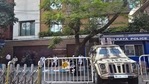 Police personnel deployed outside TMC MP Abhishek Banerjee's residence after a CBI team reached his house in connection with an investigation into an alleged coal smuggling case.(PTI) Police personnel deployed outside TMC MP Abhishek Banerjee's residence after a CBI team reached his house in connection with an investigation into an alleged coal smuggling case.(PTI)