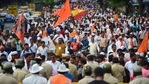 Members of the Panchamasali (Lingayat) community during a rally demanding for the inclusion of Lingayat community in the 2A reservation category, in Bengaluru, Sunday, Feb. 21, 2021.(PTI) Members of the Panchamasali (Lingayat) community during a rally demanding for the inclusion of Lingayat community in the 2A reservation category, in Bengaluru, Sunday, Feb. 21, 2021.(PTI)