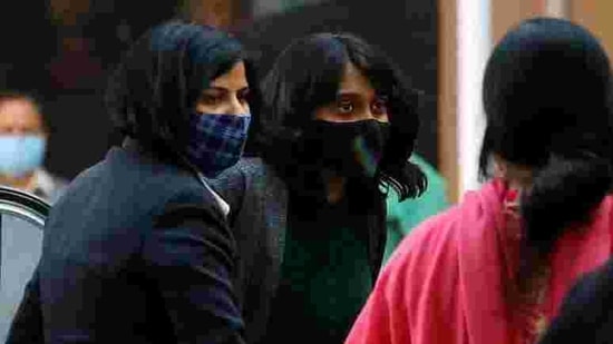 Ravi was produced at the end of her three-day judicial custody. The police had sought a remand for five days to confront Ravi with Jacob and Muluk.(Reuters Photo)