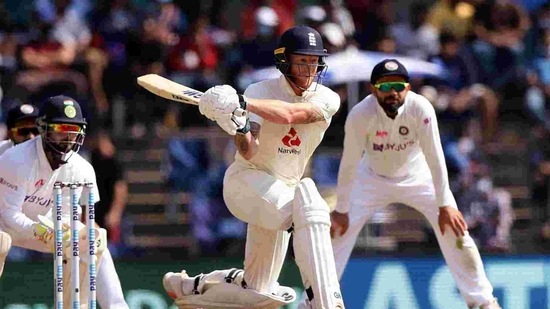 England's Ben Stokes bats during the 4th day of 2nd test match against England at MA Chidambaram Stadium, in Chennai. ((ANI Photo/ICC Twitter)) England's Ben Stokes bats during the 4th day of 2nd test match against England at MA Chidambaram Stadium, in Chennai. ((ANI Photo/ICC Twitter))