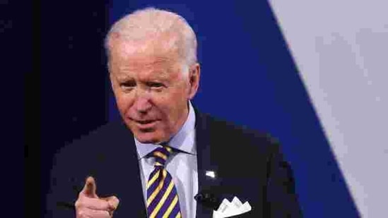 A file photo of US President Joe Biden participating in a CNN town hall in Milwaukee, US. (REUTERS) A file photo of US President Joe Biden participating in a CNN town hall in Milwaukee, US. (REUTERS)