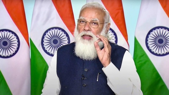 Prime Minister Narendra Modi on Monday outlined that the country now has to step out from an import-dependent status and fast track its defence manufacturing capabilities. (PTI Photo)(PTI)