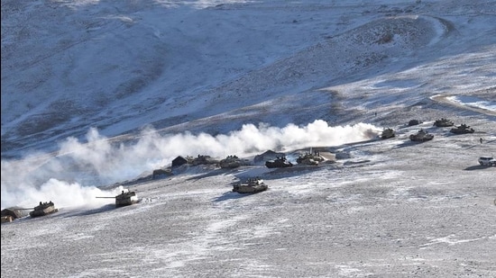 Military disengagement near Pangong in Ladakh. (AFP)