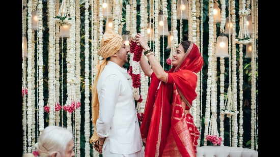 Actor Dia Mirza had a policy of no waste by recycling all the material used for her wedding. Actor Dia Mirza had a policy of no waste by recycling all the material used for her wedding.