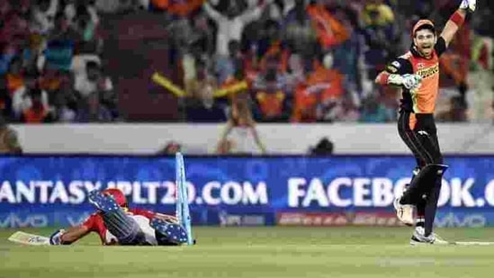 Naman Ojha reacts after running out Manan Vohra in the IPL.((Sanjeev Verma/HT Photo)) Naman Ojha reacts after running out Manan Vohra in the IPL.((Sanjeev Verma/HT Photo))