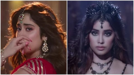 Janhvi Kapoor looks like a sweet bride in red and spooky as a ghost in black in new song from Roohi.