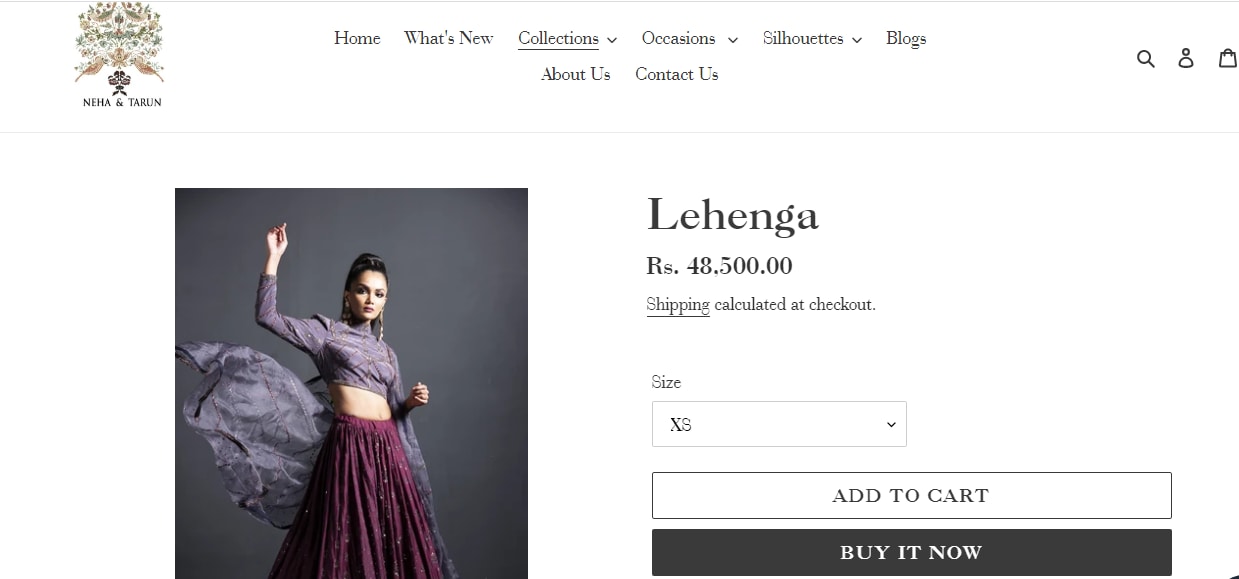 Gauahar Khan's lehenga blouse set from Neoteric Swank collection of Indian fashion label Neha &amp; Tarun (nehatarun.com)