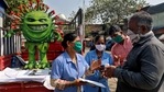 Volunteers distributing pamphlets during an awareness campaign on the spread of the coronavirus disease (Covid-19) on a street in Mumbai on February 22.(Reuters) Volunteers distributing pamphlets during an awareness campaign on the spread of the coronavirus disease (Covid-19) on a street in Mumbai on February 22.(Reuters)