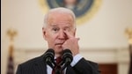 US President Joe Biden delivers remarks in honour of the 500,000 US deaths from the coronavirus disease. (Reuters) US President Joe Biden delivers remarks in honour of the 500,000 US deaths from the coronavirus disease. (Reuters)
