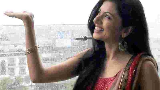 Actor Bhagyashree in Bhopal. (HT photo)