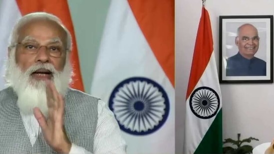 Prime Minister, Narendra Modi addressing at the IIT-Kharagpur Convocation through video conferencing, in New Delhi on Tuesday. (ANI Photo) Prime Minister, Narendra Modi addressing at the IIT-Kharagpur Convocation through video conferencing, in New Delhi on Tuesday. (ANI Photo)