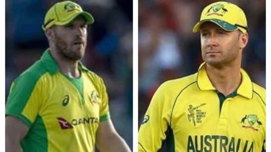 Aaron Finch and Michael Clarke.(File)