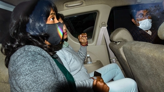 21-year-old climate activist Disha Ravi had been arrested by the Delhi Police's Cyber Cell from Bengaluru on February 13.(PTI) 21-year-old climate activist Disha Ravi had been arrested by the Delhi Police's Cyber Cell from Bengaluru on February 13.(PTI)
