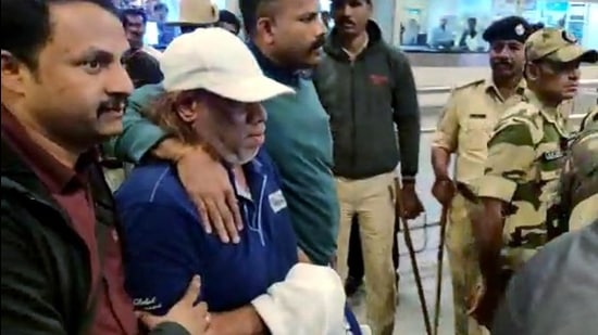 Ravi Pujari being brought to Bengaluru after he was arrested and extradited from Senegal. (File photo) Ravi Pujari being brought to Bengaluru after he was arrested and extradited from Senegal. (File photo)