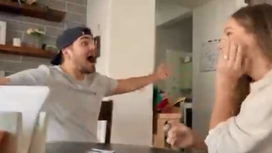 The image shows online streamer Hayli Baez with her husband. (Twitter/@HayliNic)